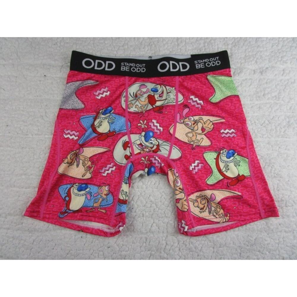 ODD Nickelodeon Ren & Stimpy Pink Men's Size Small Underwear Boxer Briefs